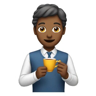 A teacher drinking a Cup of tea  sticker