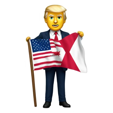 Donald trump with Georgian country flag sticker
