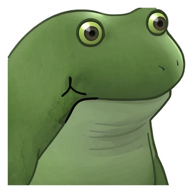 report document, green bufo frog meme sticker