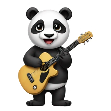 Guitarist panda sticker
