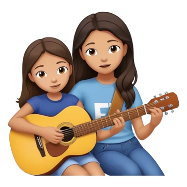 Olivia Rodrigo playing guitar and Fifi is listening to her sticker