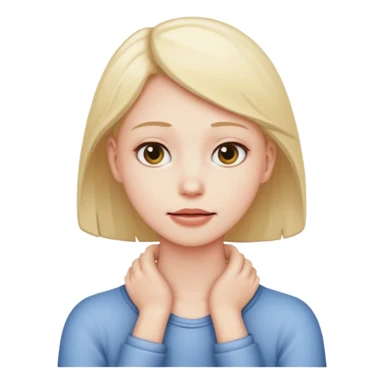 Person grabbing their neck  sticker