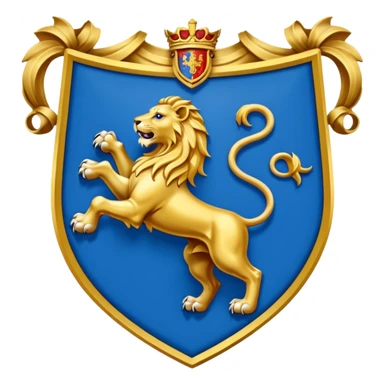 Lion rampant emoji like chelsea football team with blue and white sticker