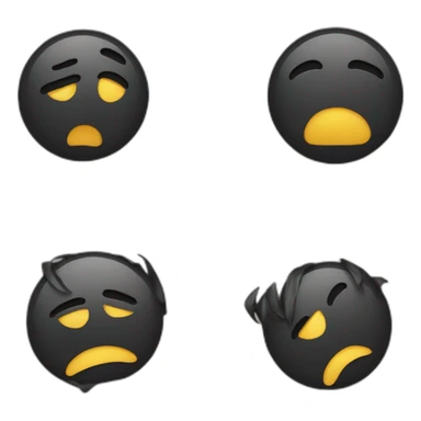 Bottom half of laugh emoji and top half of sad emoji sticker