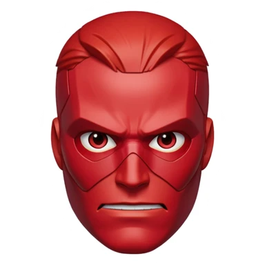 red face vision marvel half body from captain america: civil war sticker