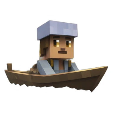 minecraft ona boat sticker