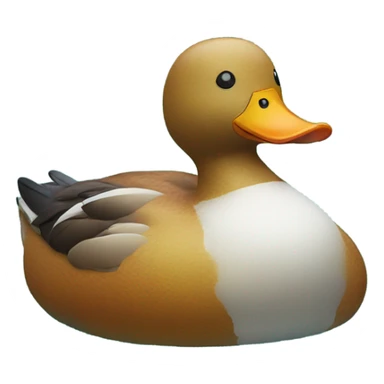 Duck wearing duck floatie sticker