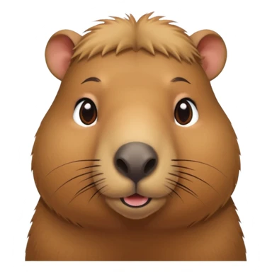 Capibara tierno enamorado sticker