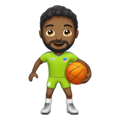 Vector handball player sticker