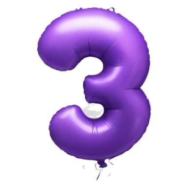 number 3 balloon sticker
