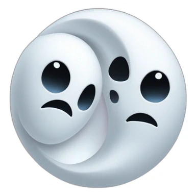 a female and a male ghosts in a Ying and yang sticker