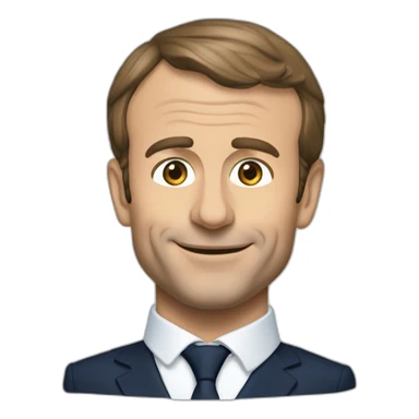 Emmanuel Macron et une Alpine sticker
