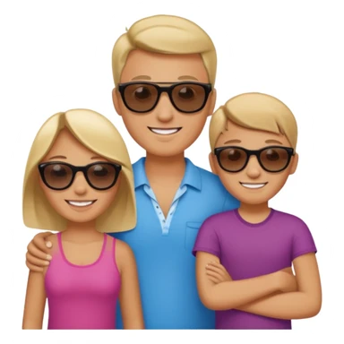  group of young family members chilling  sticker