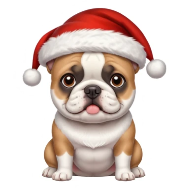 chrstimas French bulldog sticker