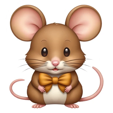 Mouse with a bow sticker