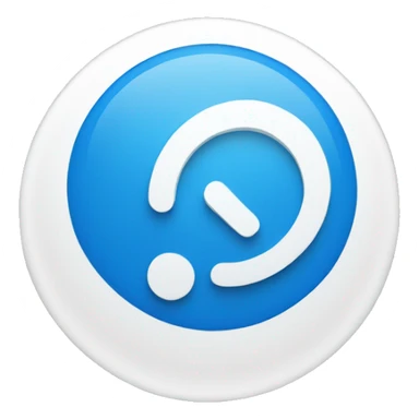 A white tick in a blue cirle sticker