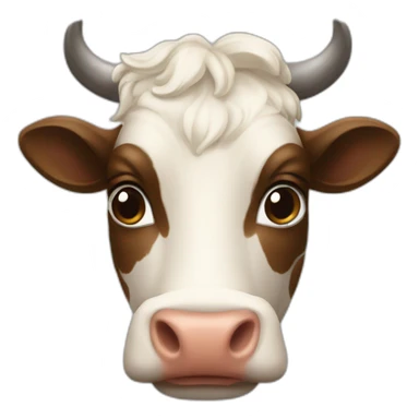 Caca qui court avec une tête de vache sticker