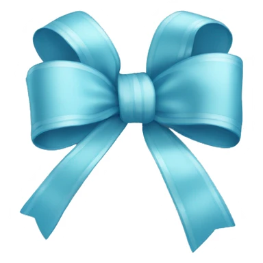 baby blue bow made with ribbon  sticker