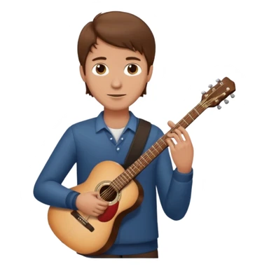man holding guitar sticker