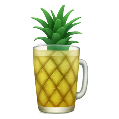 a glass of pineapple juice sticker