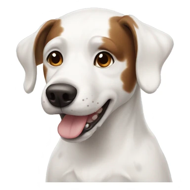 white dog with brown spots sticker