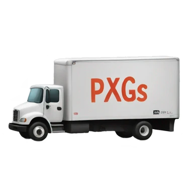 Boxtruck with letters "PGS” on the side sticker