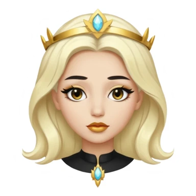 Rosalia (the singer) virgin. (Use lux album cover as reference). Hais bleached halo in hair and gold lips. black hair sticker