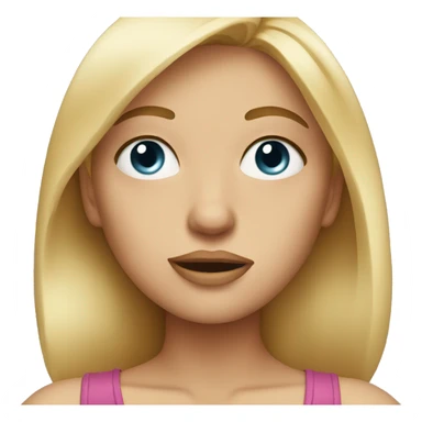 blonde girl rolling her eyes sticker