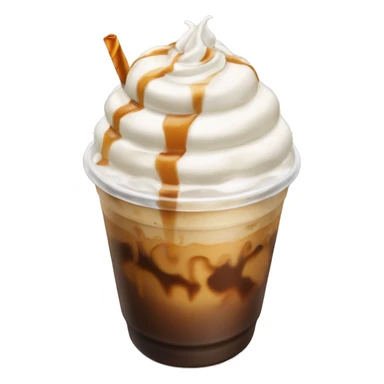 Iced coffee with caramel and whipped cream  sticker