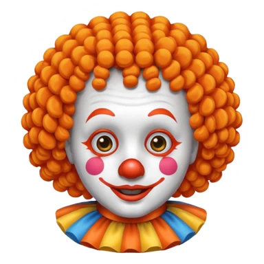 clown wig hair only sticker