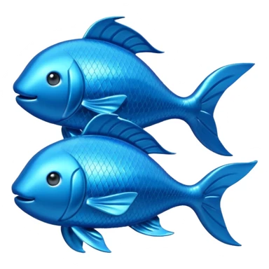 The zodiac symbol Pisces 00d9ff color 3d  sticker