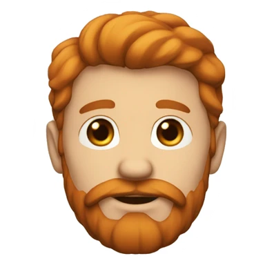 Homme chauve avec une barbe rousse sticker