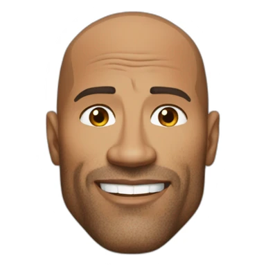 jonny halyday avec Dwayne Johnson sticker