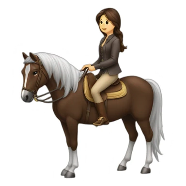 femme brune queue de cheval sticker