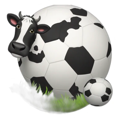 Une vache ballon de football  sticker