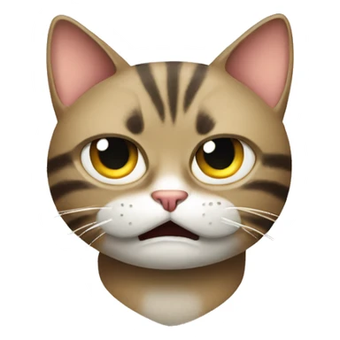 cat being angry to boss sticker