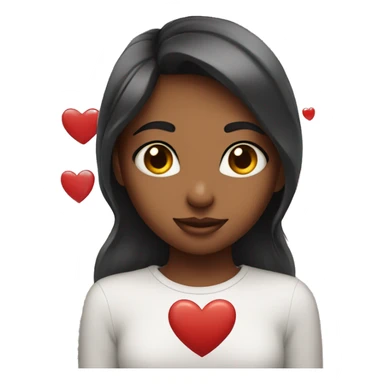 girl in love with hearts in eyes sticker