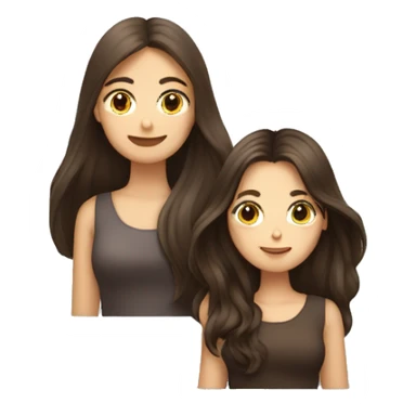 Two long hair brunettes keeping two cats in their hands sticker