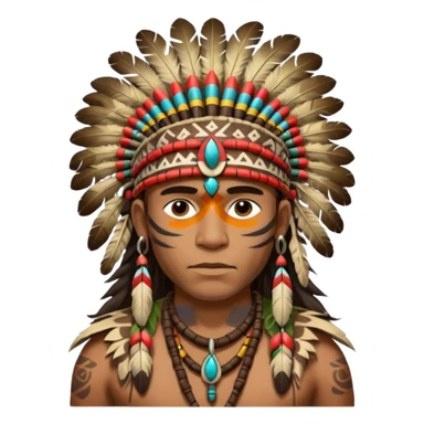 a tribal man with jungle sticker