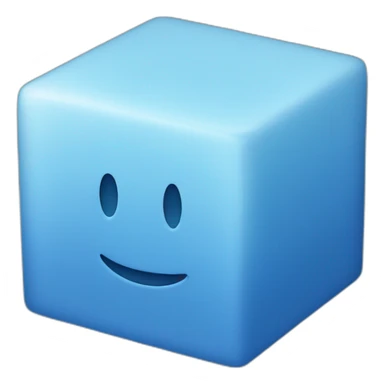 blue cube sticker