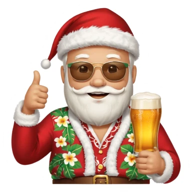 Santa doing the frat flick sticker