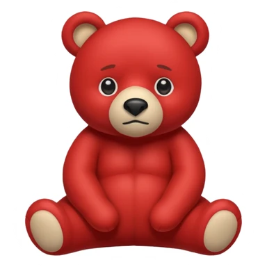 red bear serious sticker