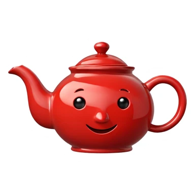 talking teapot red  sticker