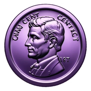 purple american cent sticker