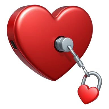 magnet pulling a small heart sticker