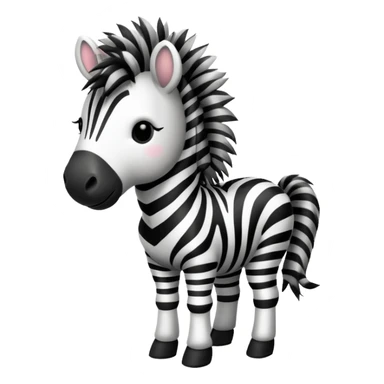cute zebra with black and white stripes sticker