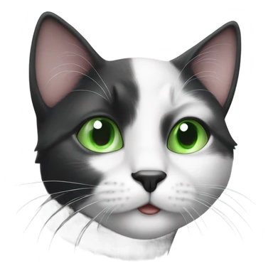 cute black and white cat with green eyes in miami dolphins shirt sticker
