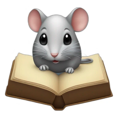 Souris sur un livre sticker