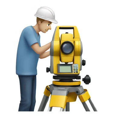 White male with total station surveying  sticker