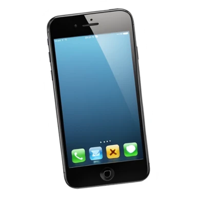 modern iPhone 16 with a blank screen, apple emoji style sticker